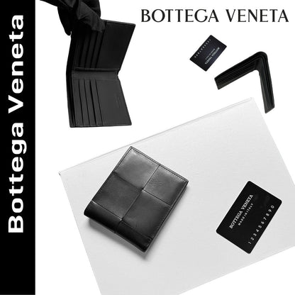 【ボッテガヴェネタ】人気★カセット 二つ折り財布  黒