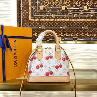 【ルイヴィトン】新作コラボLV x TMアルマBB さくらんぼ ハンドバッグ M14234