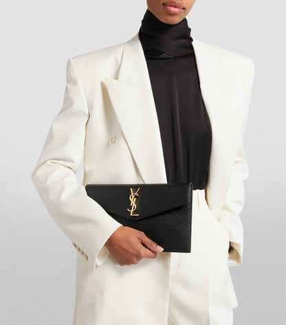 【サンローラン】贅沢な装いに  Uptown レザー クラッチBag 早い者勝ち